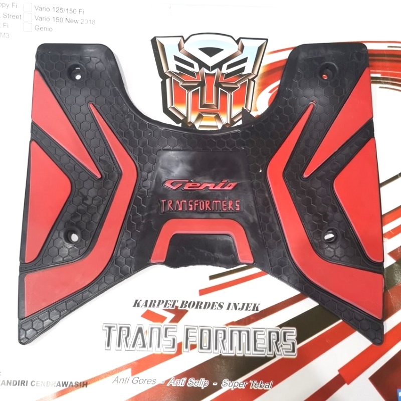 KARPET KARET TRANSFORMER GENIO MERAH